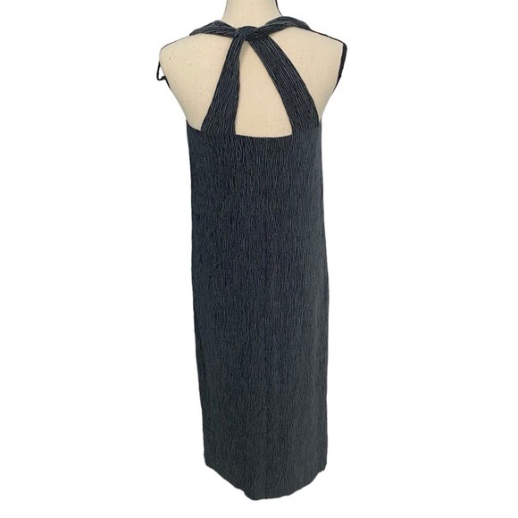 Maeve Anthropologie NWT Adrienne Twist-Back Velvet Midi Dress Black/Gray Sz XS - Picture 4 of 15
